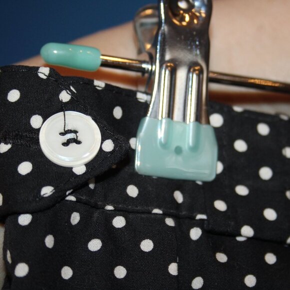 Orvis Made in USA Black and White Polka Dot Skirt Size 14 100% Cotton Modest - Picture 6 of 14